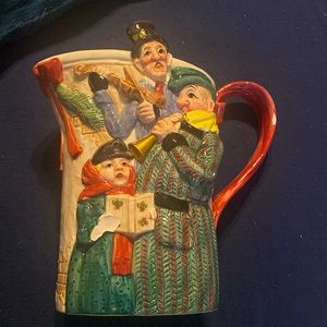 Fitz & Floyd 93 Christmas Dickens Village Carolers Pitcher 1 3/4 QtCeramic “NWT”